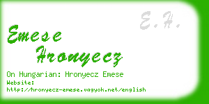 emese hronyecz business card